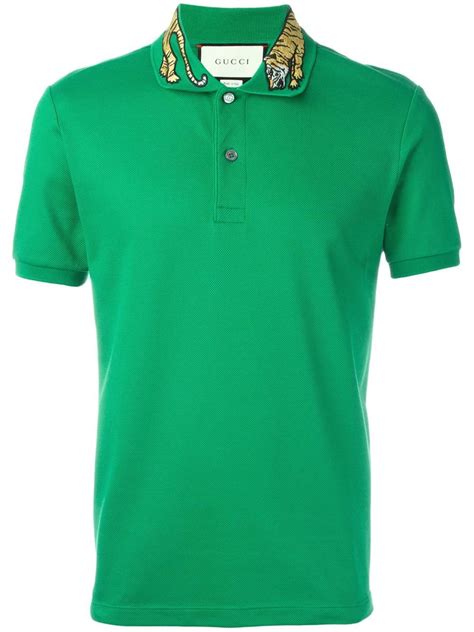 gucci tiger polo green|Gucci tiger print.